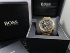BOSS Chronograph Quartz Watch for Men with Gold Coloured Stainless Steel Bracelet - 1513932