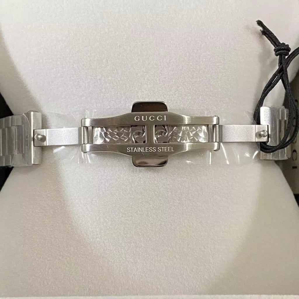 Gucci Unisex Swiss Made Quartz Silver Stainless Steel Silver Dial 38mm Watch YA1264095