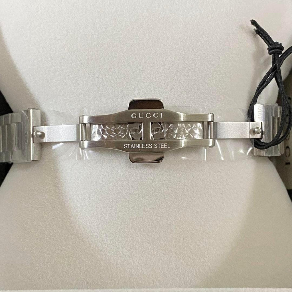 Gucci Unisex Swiss Made Quartz Silver Stainless Steel Silver Dial 38mm Watch YA1264095