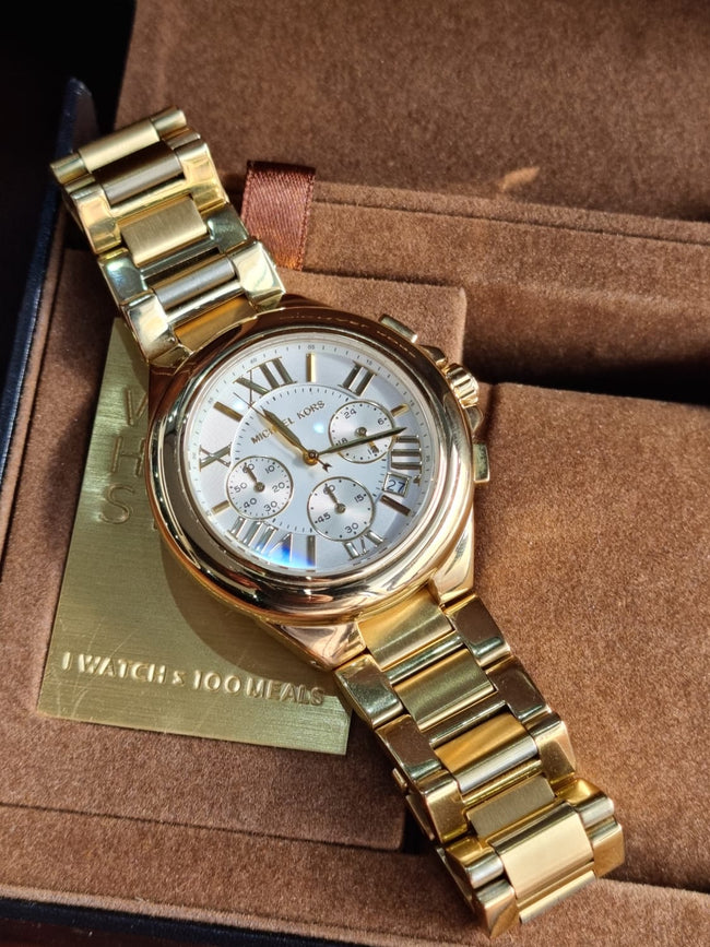 Michael Kors Camille Gold Stainless Steel Ladies Watch Mk5635 Hover Image
