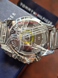 Tommy Hilfiger Men’s Quartz Silver Stainless Steel Black Dial 45mm Watch 1791936