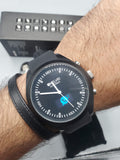 Helvei Men’s Swisstech Black Silicone Strap Smart Black Watch HELSWTHB09BB