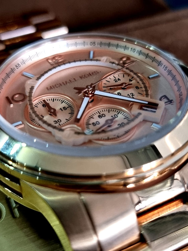 Michael Kors Men's Runway Rose Gold-Tone Watch MK8096 Main Image