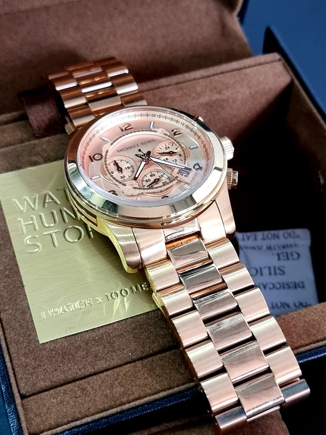 Michael Kors Men's Runway Rose Gold-Tone Watch MK8096 Hover Image