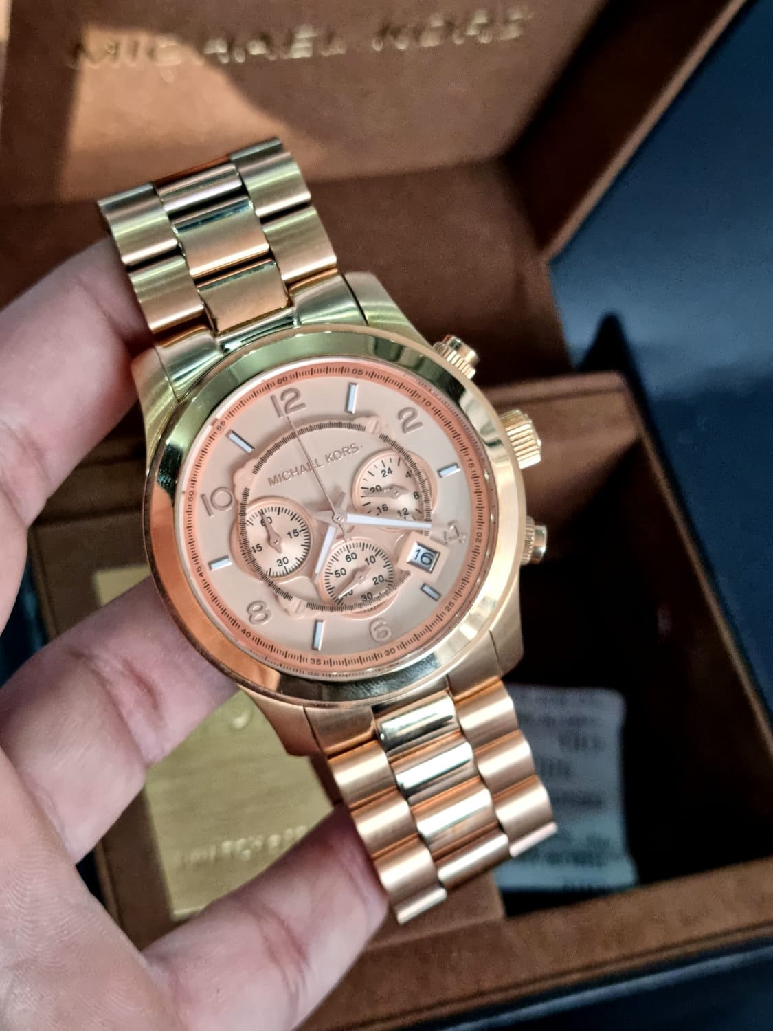 Michael Kors Men's Runway Rose Gold-Tone Watch MK8096