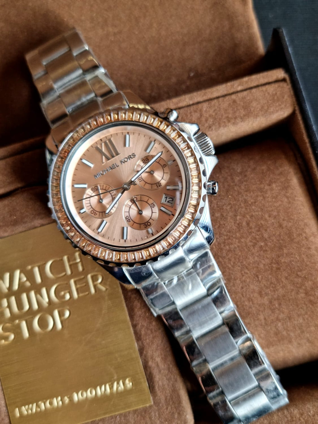 MICHAEL KORS Everest Chronograph Gold Dial Stainless Steel Men's Watch MK5870