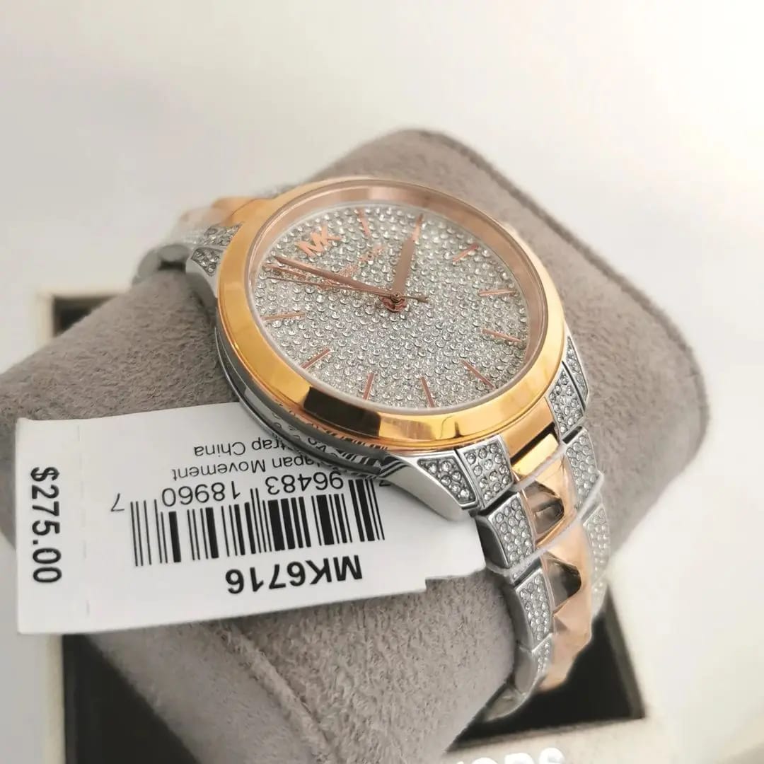 Michael Kors Women’s Quartz Stainless Steel Silver Crystal Dial 38mm Watch MK6716