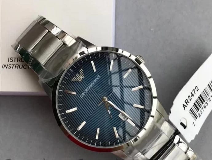 Emporio Armani Men’s Quartz Stainless Steel Blue Dial 43mm Watch AR2472