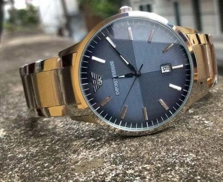 Emporio Armani Men’s Quartz Stainless Steel Blue Dial 43mm Watch AR2472