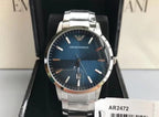 Emporio Armani Men’s Quartz Stainless Steel Blue Dial 43mm Watch AR2472