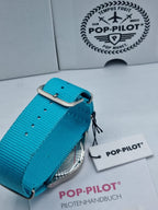 POP-PILOT Gents Watch Yellow Dial Blue Strap