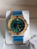 Versace Ladies Watch Greca Logo Two-Tone Green VEVH00720