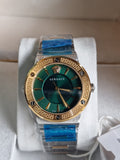 Versace Ladies Watch Greca Logo Two-Tone Green VEVH00720