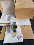 Versace Ladies Watch Greca Logo Two-Tone Green VEVH00720