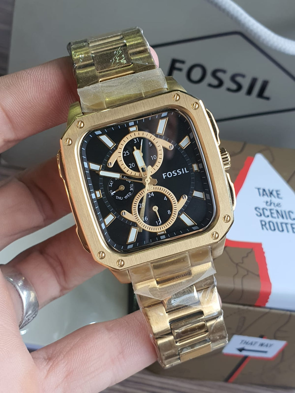Multifunction Gold-Tone Stainless Steel Watch