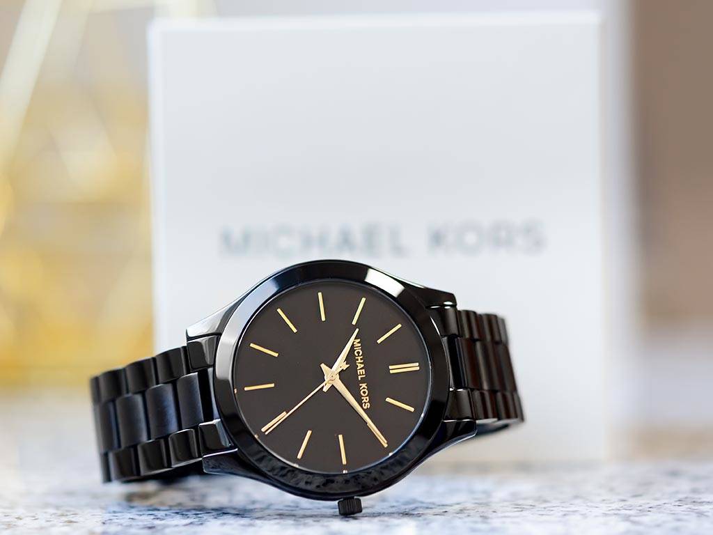 Michael Kors Women’s Quartz Stainless Steel Black Dial 42mm Watch MK3221