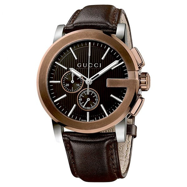 Gucci Men’s Analog Quartz Swiss Made Stainless Steel Black Dial 44mm Watch YA101202 Hover Image
