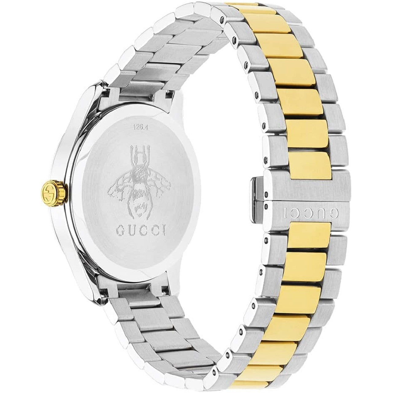 Gucci Unisex Swiss Made Quartz Stainless Steel Silver (Snake Motiif) Dial 38mm Watch YA1264075
