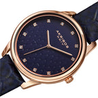 AKRIBOS XXIVQuartz Blue Dial Ladies Watch AK1115RGBU