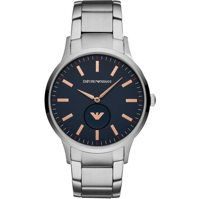 Emporio Armani Men’s Quartz Stainless Steel Blue Dial 43mm Watch AR11137 Hover Image