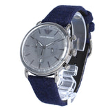 Emporio Armani Men’s Quartz Fabric Strap Grey Dial 42mm Watch AR11144