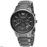 Emporio Armani Men’s Chronograph Quartz Stainless Steel Black Dial 43mm Watch AR1452