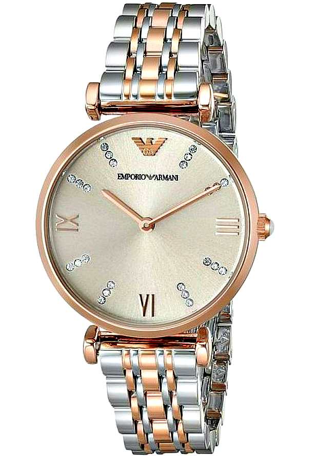 Emporio Armani Classic Rose-Gold Dial Ladies Watch AR1840
