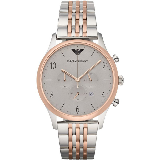 Emporio Armani Men’s Quartz Stainless Steel Grey Dial 43mm Watch AR1864 Hover Image