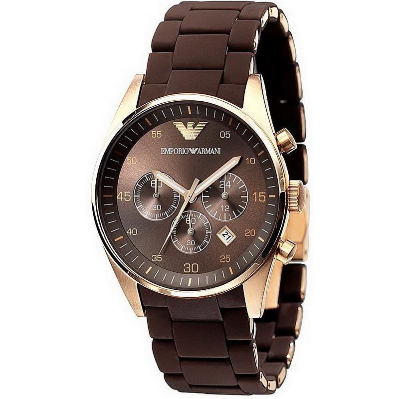 Emporio Armani Men’s Quartz Stainless Steel Brown Dial 43mm Watch AR5890