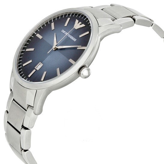 Emporio Armani Men’s Quartz Stainless Steel Blue Dial 43mm Watch AR2472 Main Image