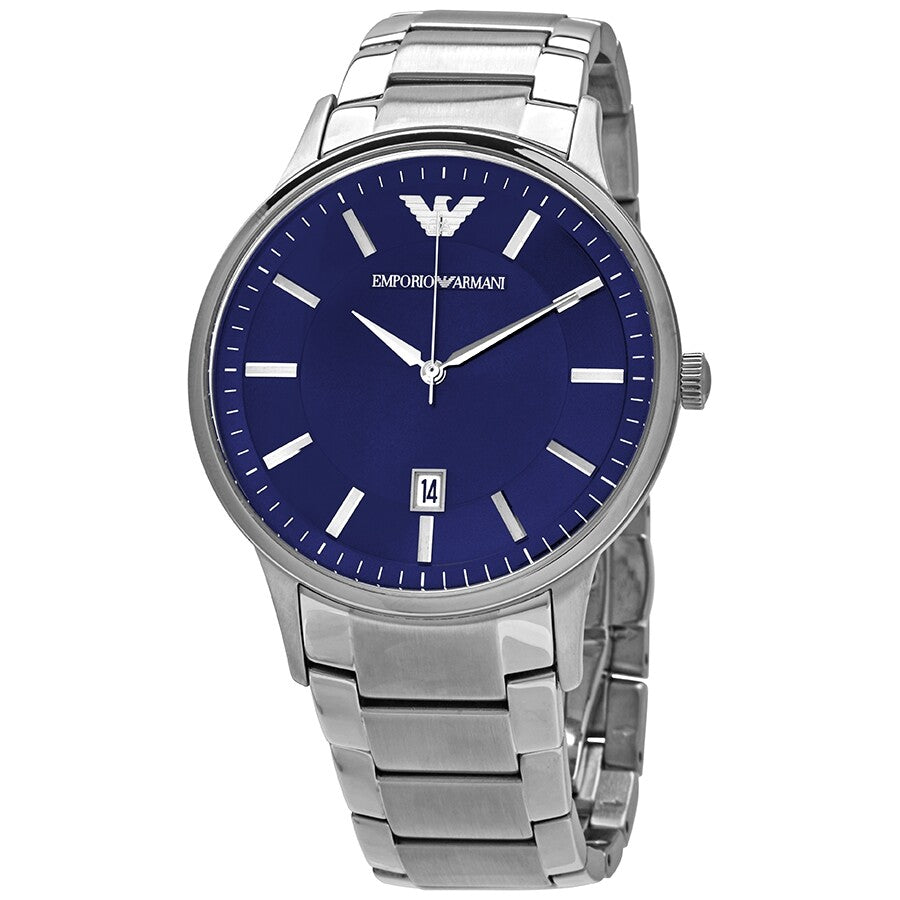 Emporio Armani Men’s Quartz Stainless Steel Blue Dial 43mm Watch AR11180