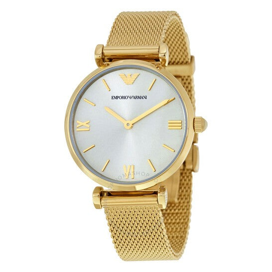 Emporio Armani Women’s Quartz Stainless Steel Gold Dial 32mm Watch AR1957