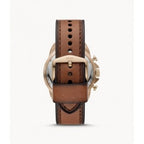 FOSSIL FS5857 MEN'S BRONSON CHRONOGRAPH MEDIUM BROWN ECO LEATHER WATCH