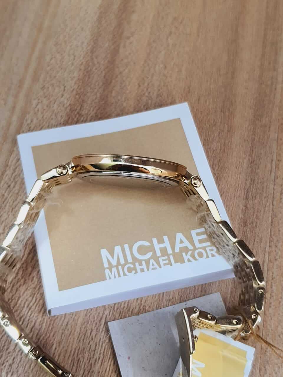 Michael Kors Women’s Quartz Stainless Steel Gold Dial 39mm Watch MK3398