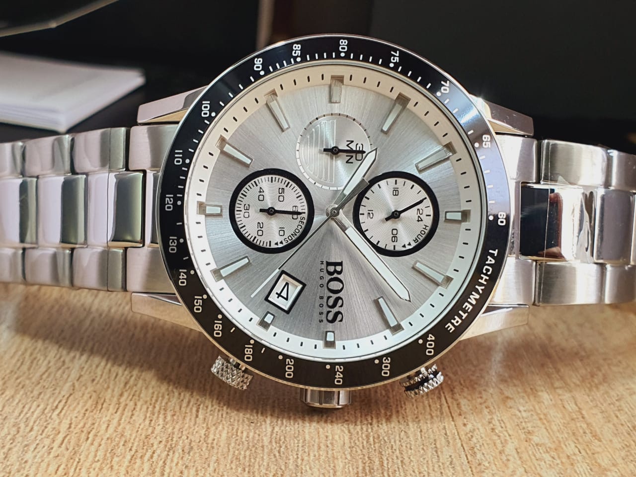 Hugo Boss Men’s Chronograph Quartz Stainless Steel Silver Watch 1513511