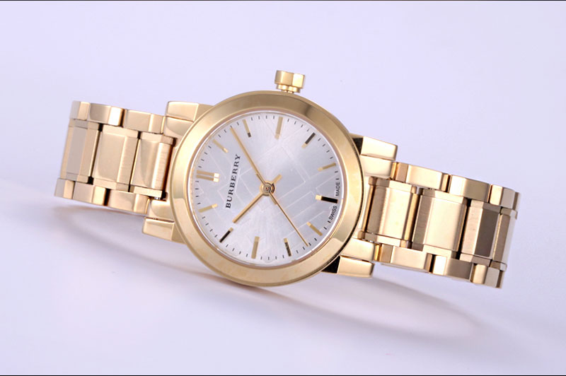 Burberry Heritage Swiss Analog Gold Plated Stainless Steel Women's Watch BU9203