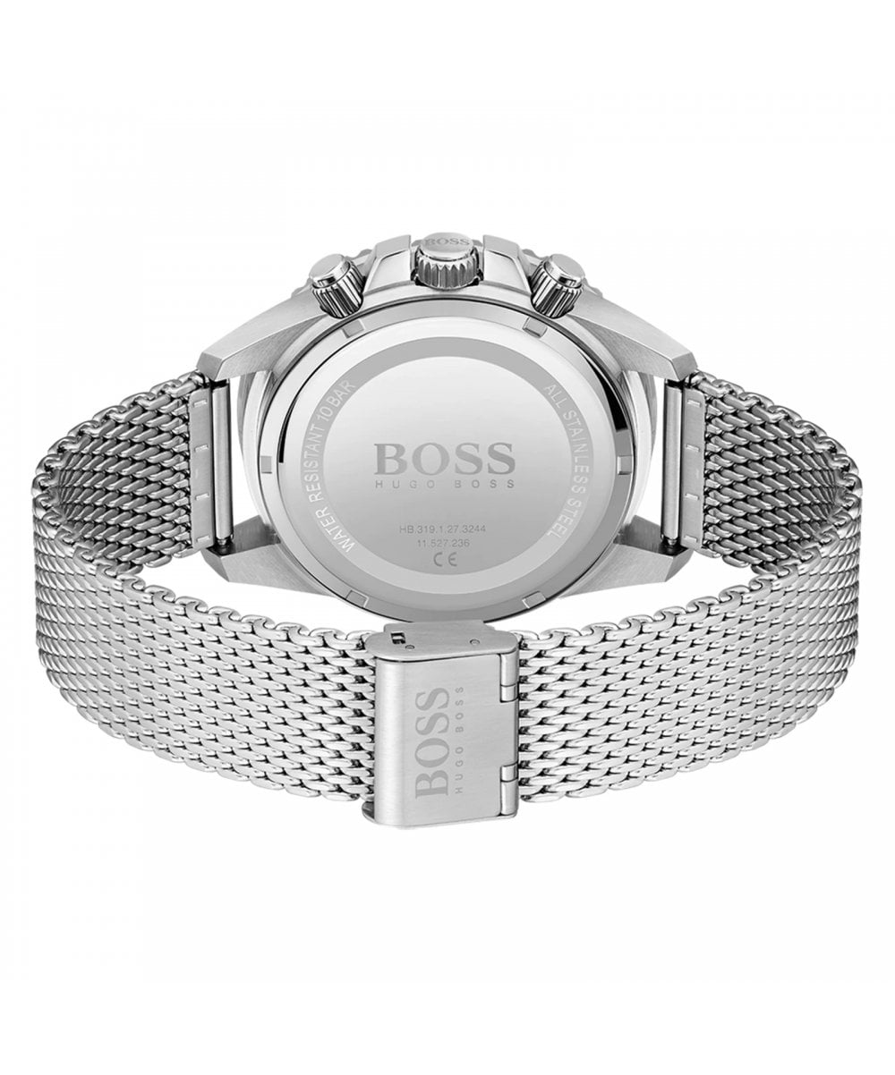 Hugo Boss Men’s Quartz Silver Stainless Steel Green Dial 46mm Watch 1513905