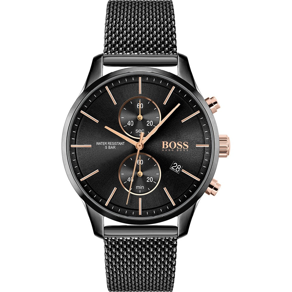 Hugo Boss Men’s Quartz Stainless Steel Black Dial 42mm Watch 1513811