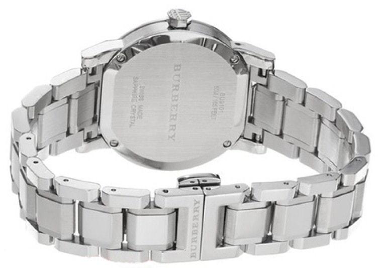 Swiss Rare Diamonds Silver Dial 26mm Women Stainless Steel Wrist Watch The City BU9220