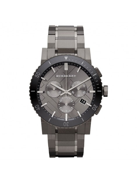 BURBERRY Men’s Swiss Made Stainless Steel Grey Dial 42mm Watch BU9381 Hover Image