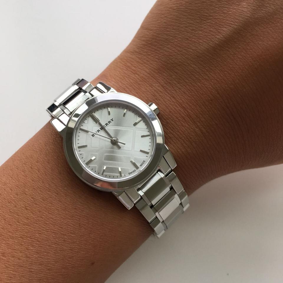 BURBERRY Silver Dial Stainless Steel Ladies Watch BU9200