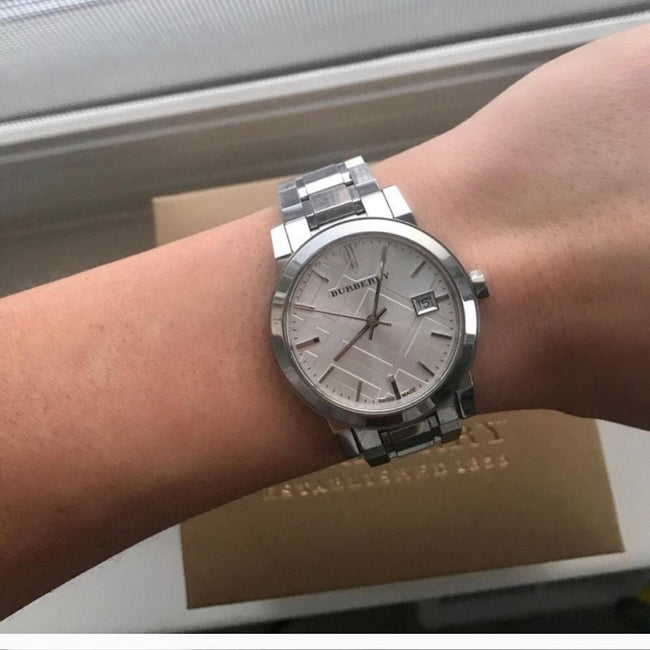 Burberry Women's BU9100 Large Check Stainless Steel Bracelet Watch Main Image