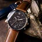 Neutra Chronograph Light Brown Leather Watch (Model: FS5408)