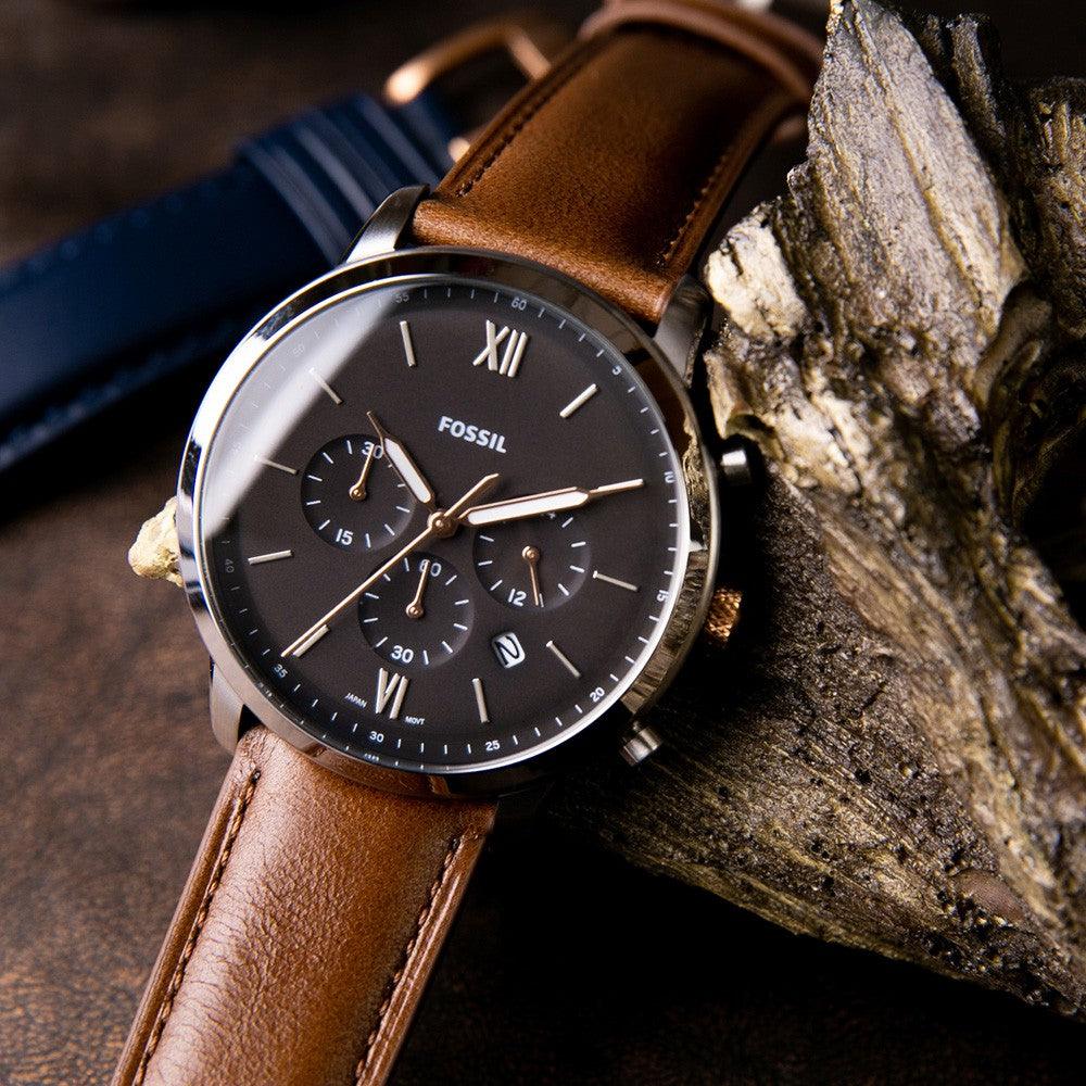 Neutra Chronograph Light Brown Leather Watch (Model: FS5408)