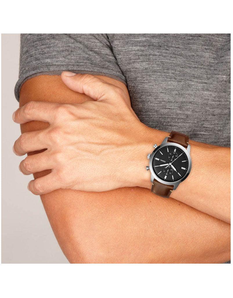 Townsman 44mm Chronograph Brown Watch (Model: FS5280)