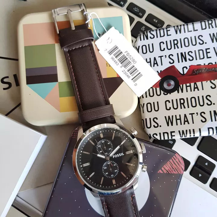 Townsman 44mm Chronograph Brown Watch (Model: FS5280)
