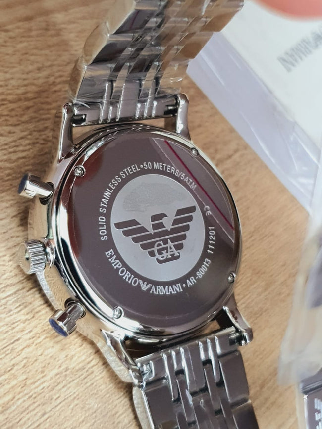 Emporio Armani Men’s Chronograph Stainless Steel 43mm Watch AR80013 Main Image
