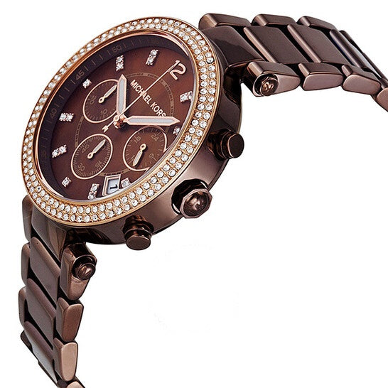 Michael Kors Women’s Quartz Chocolate Stainless Steel Chocolate Dial 39mm Watch MK5578