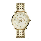 Fossil Women’s Quartz Stainless Steel Gold Dial 35mm Watch ES3714