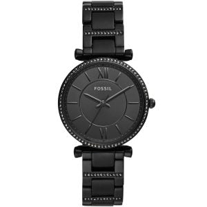 Fossil Women’s Quartz Black Stainless Steel Black Dial 35mm Watch ES4488 Main Image